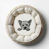 Stickdatei Yorkshire Terrier  "Cindy" - realistisch - Für HELLE STOFFE