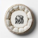 Stickdatei  Bearded Collie "Mike" - realistisch - FÜR HELLE STOFFE