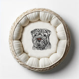 Stickdatei Shar Pei "Harper" - realistisch - FÜR HELLE STOFFE