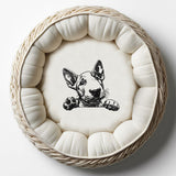Stickdatei Bullterrier Welpe "Gracie" - realistisch - FÜR HELLE STOFFE
