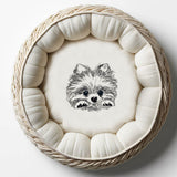 Stickdatei  - Weniger Stiche Pomeranian "Lou"  -realistisch - FÜR HELLE STOFFE