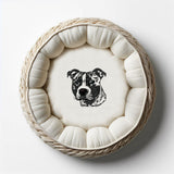 Stickdatei Staffordshire Bull Terrier "Rachel" - realistisch - FÜR HELLE STOFFE