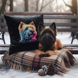 Stickdatei Cairn Terrier "Silas" - realistisch - FÜR DUNKLE STOFFE