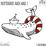 Plotterdatei Ahoi Whale - Sewando