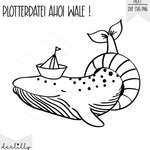 Plotterdatei Ahoi Whale - Sewando