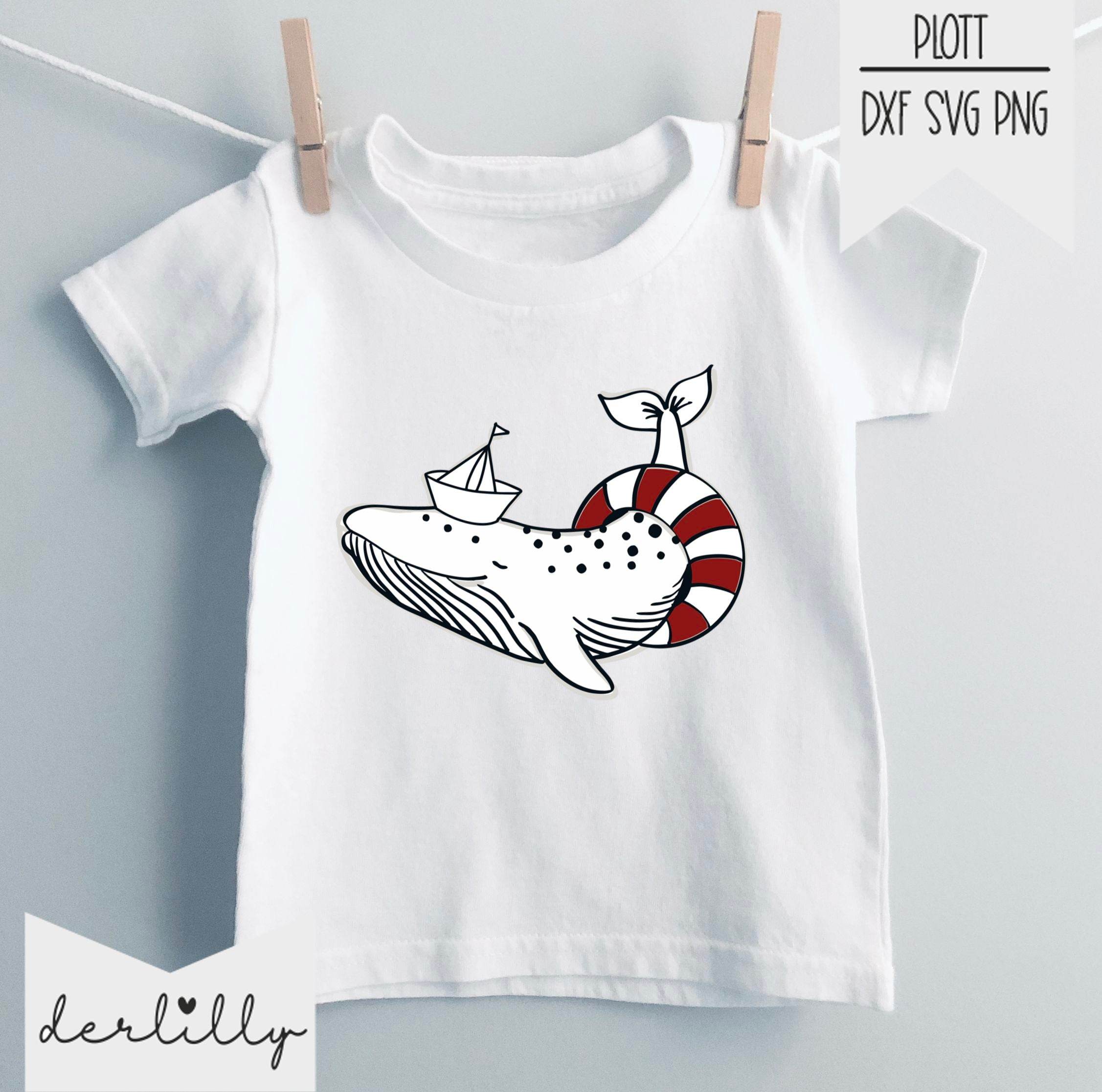 Plotterdatei Ahoi Whale - Sewando