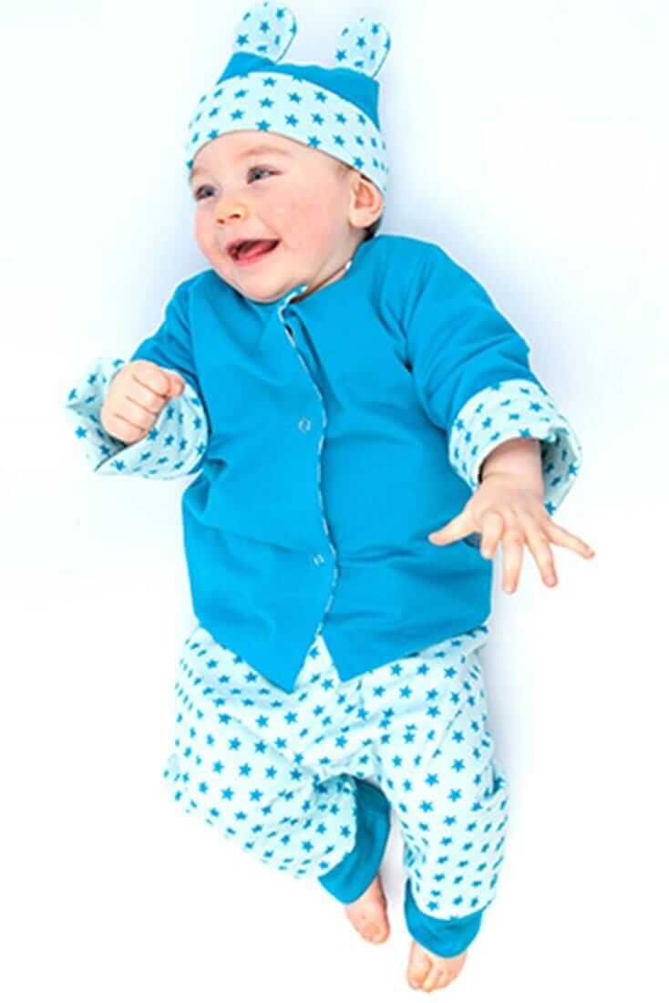 Baby Nähmuster Digitaler Download Neugeborenen Cardigan Strampler Set Bärenmütze Design Komplettes Schnittmuster Set Mehrere Größenoptionen Herz Stern Details PDF Format Sofortiger Zugriff DIY Baby Kleidung Anleitung Perfektes Handgemachtes Geschenk Unverzichtbar