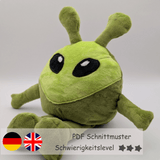Alien Wendekuscheltier Krempeltier Level 3 - Nähanleitung und Schnittmuster - Sewando