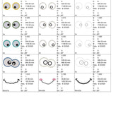 Stickdatei Augen Mund für Kuscheltiere Monster Set 2511 - Sewando