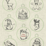 Stickdatei Weihnachten Vintage Anhänger Set 986 ITH Maschinenstickerei - Sewando