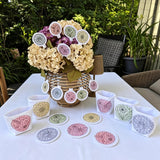 Stickdatei Sommerliebe Mosaik XXL Set 2692/10 Lichtbeutel, Untersetzer, Lichterkette und Blumenstecker