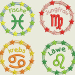 Stickdatei Sternzeichen Horoskop Button Set 561/1 - Sewando