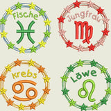 Stickdatei Sternzeichen Horoskop Button Set 561/1 - Sewando