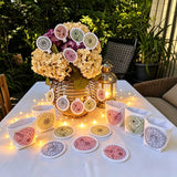 Stickdatei Sommerliebe Mosaik XXL Set 2692/10 Lichtbeutel, Untersetzer, Lichterkette und Blumenstecker