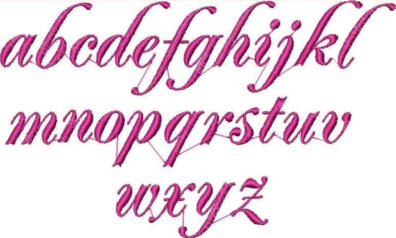 Stickdatei Schrift ABC 25mm Alphabet Buchstaben Set 400 - Sewando