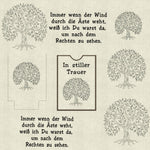 Stickdatei Trauer Lebensbaum Baum Set 970 - Sewando