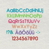 Stickdatei ca. 10mm Buchstaben Minischrift, Schönschrift, Schrift   Set 26108