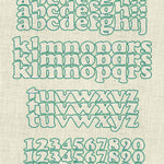Stickdatei Schrift Triad Doodle ca. 95mm Set 987 Applikation - Sewando