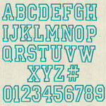 Stickdatei 3D Applikation Schrift ca. 50mm Set 978 - Sewando