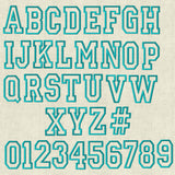 Stickdatei 3D Applikation Schrift ca. 50mm Set 978 - Sewando