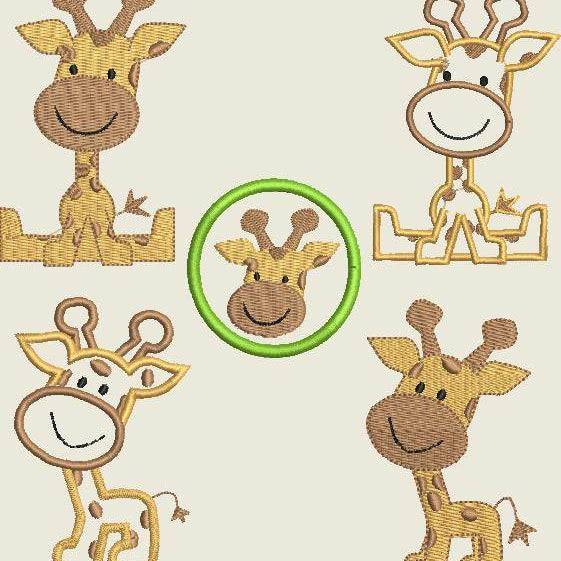 Stickdatei Giraffe Set 300 - Sewando