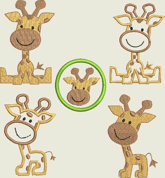 Stickdatei Giraffe Set 300 - Sewando