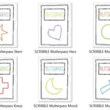 Stickdatei-Set SCRIBBLE Mutterpass-Hüllen (6 Motive) - Sewando