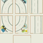 Stickdatei Auto Rennbahn /Spielteppich Set 262 - Sewando