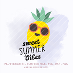 Plotterdatei süße Ananas sweet summer vibes - Sewando