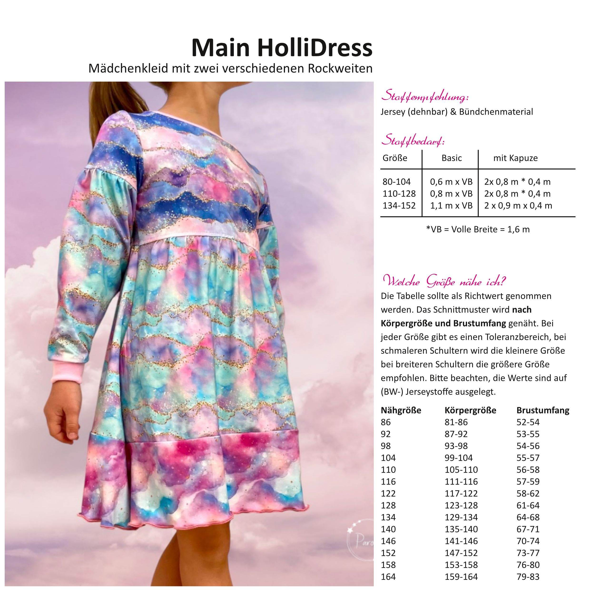 Schnittmuster Main HolliDress - Stufenkleid - 80-164 - Sewando