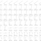 Stickdatei - Angler 19 Motive Angel Linien schlicht einfach