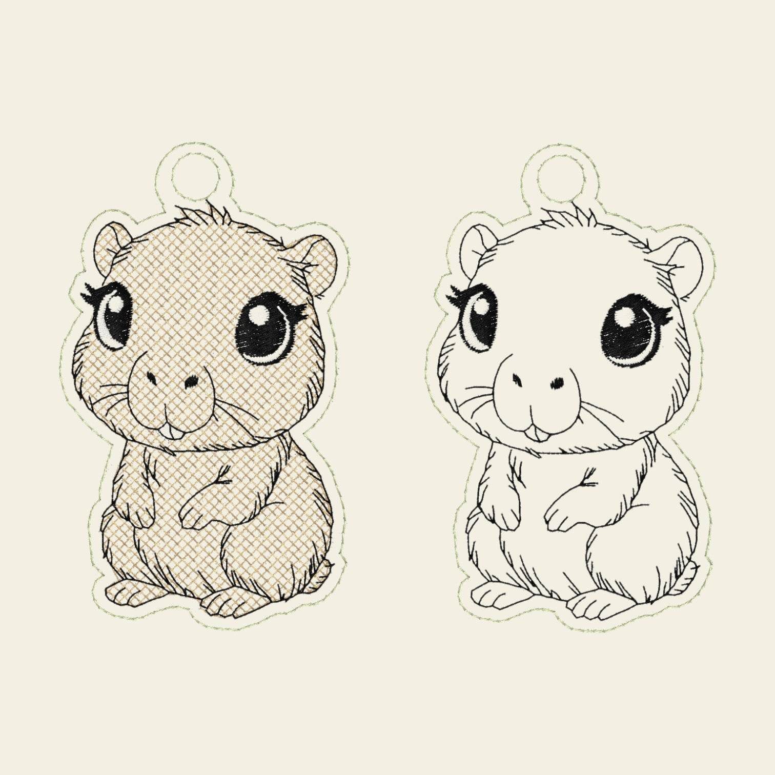 Stickdatei Capybara Schlüsselanhänger Set 2517 - Sewando