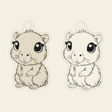 Stickdatei Capybara Schlüsselanhänger Set 2517 - Sewando