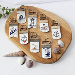 Stickdatei maritim Schlüsselanhänger SET mit Möwe Boot Anker - Sewando