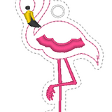 Stickdatei-Set "Fransen-Flamingo" (15 Dateien)