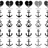Stickdatei Love Anker mit Herz