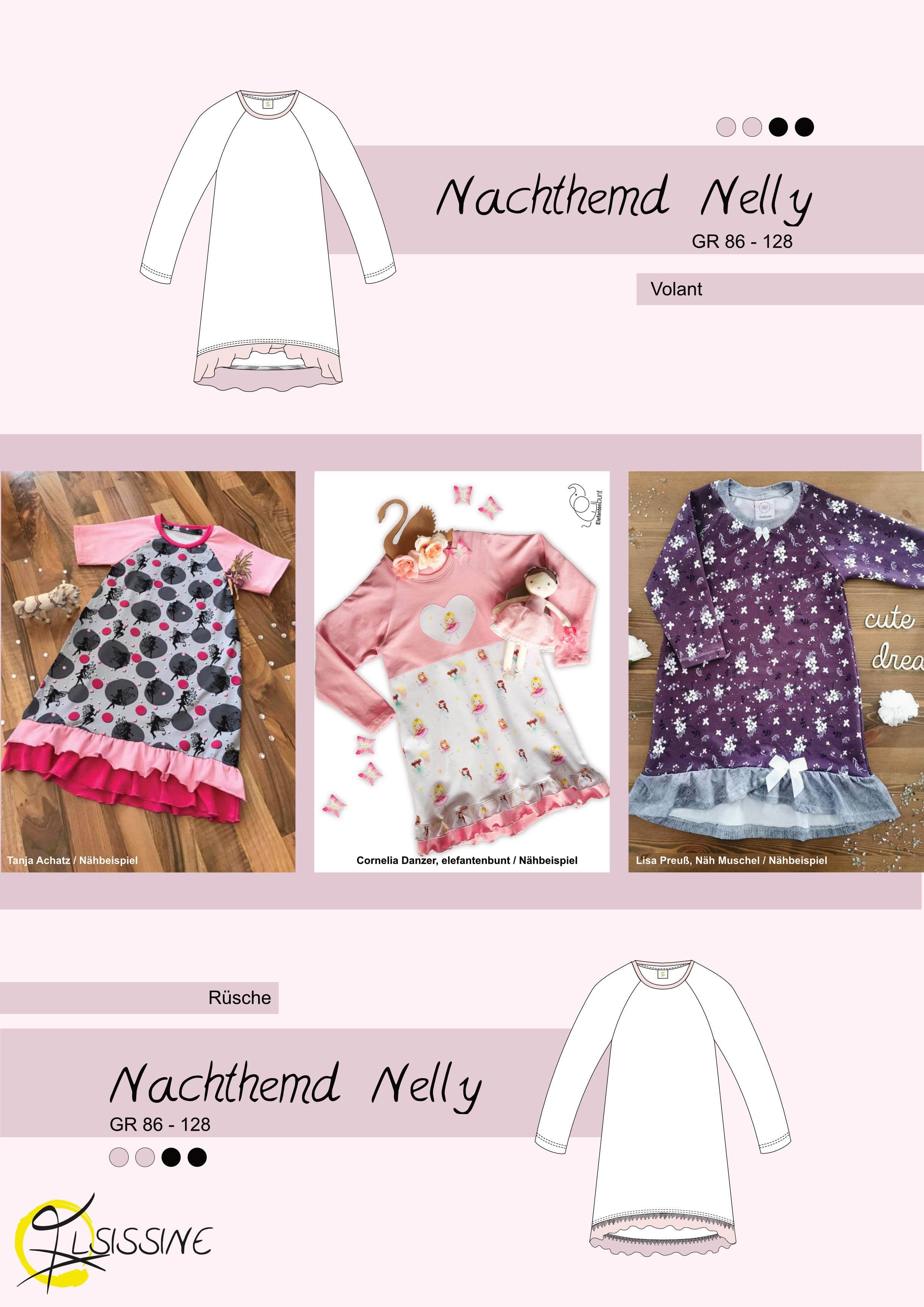 Schnittmuster Ebook Nachthemd Nelly Gr. 86-128 : - Sewando