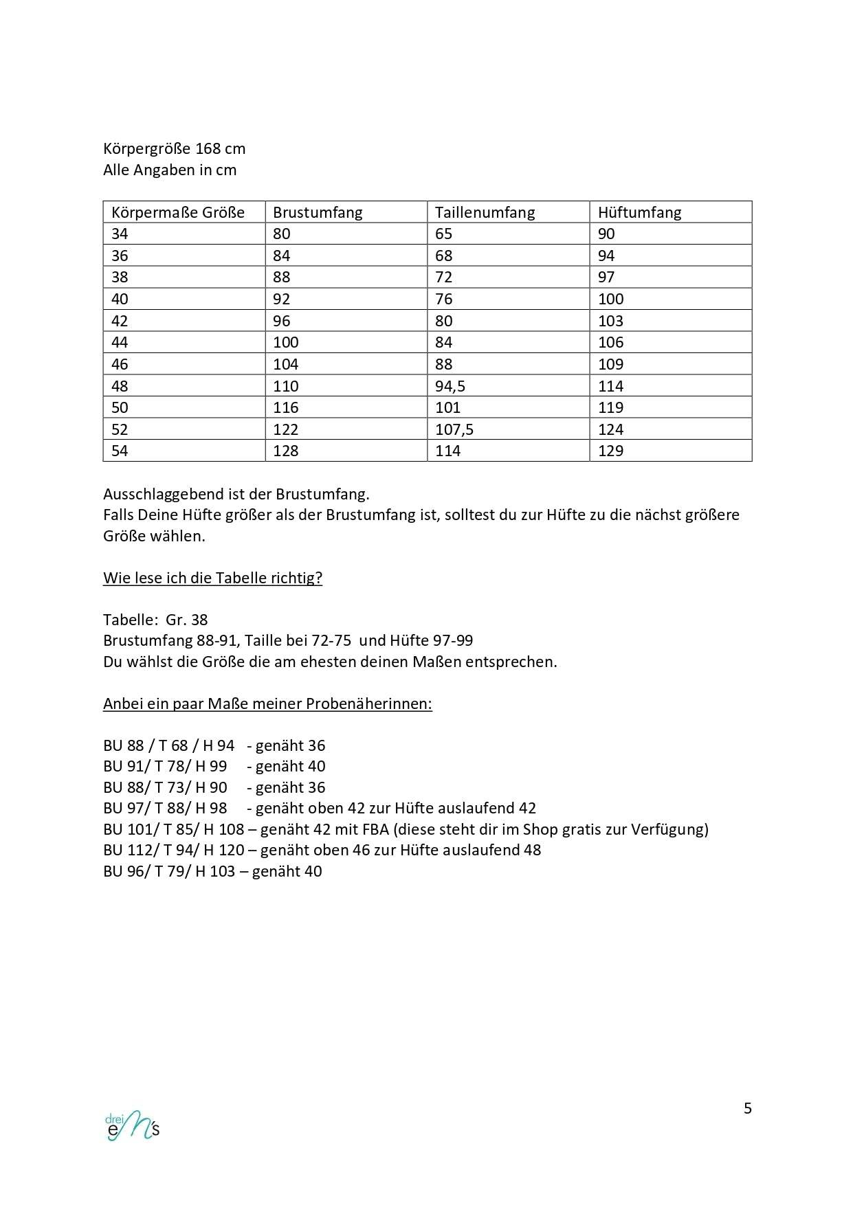 Schnittmuster Top HELLI Gr. 34-54 : - Sewando