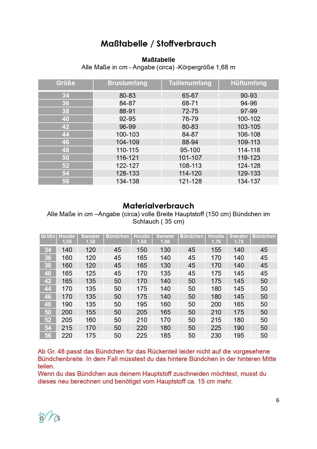 Schnittmuster Hoodie EBERN Gr. 34-56 + gratis Plotterdatei : - Sewando