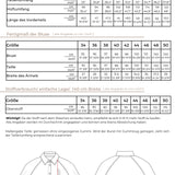 PDF Schnittmuster Bluse, Bluse mit Raglanärmel, Kragen, Knopfleiste, Schnittmuster mit Ebene, Gr. 34 -50