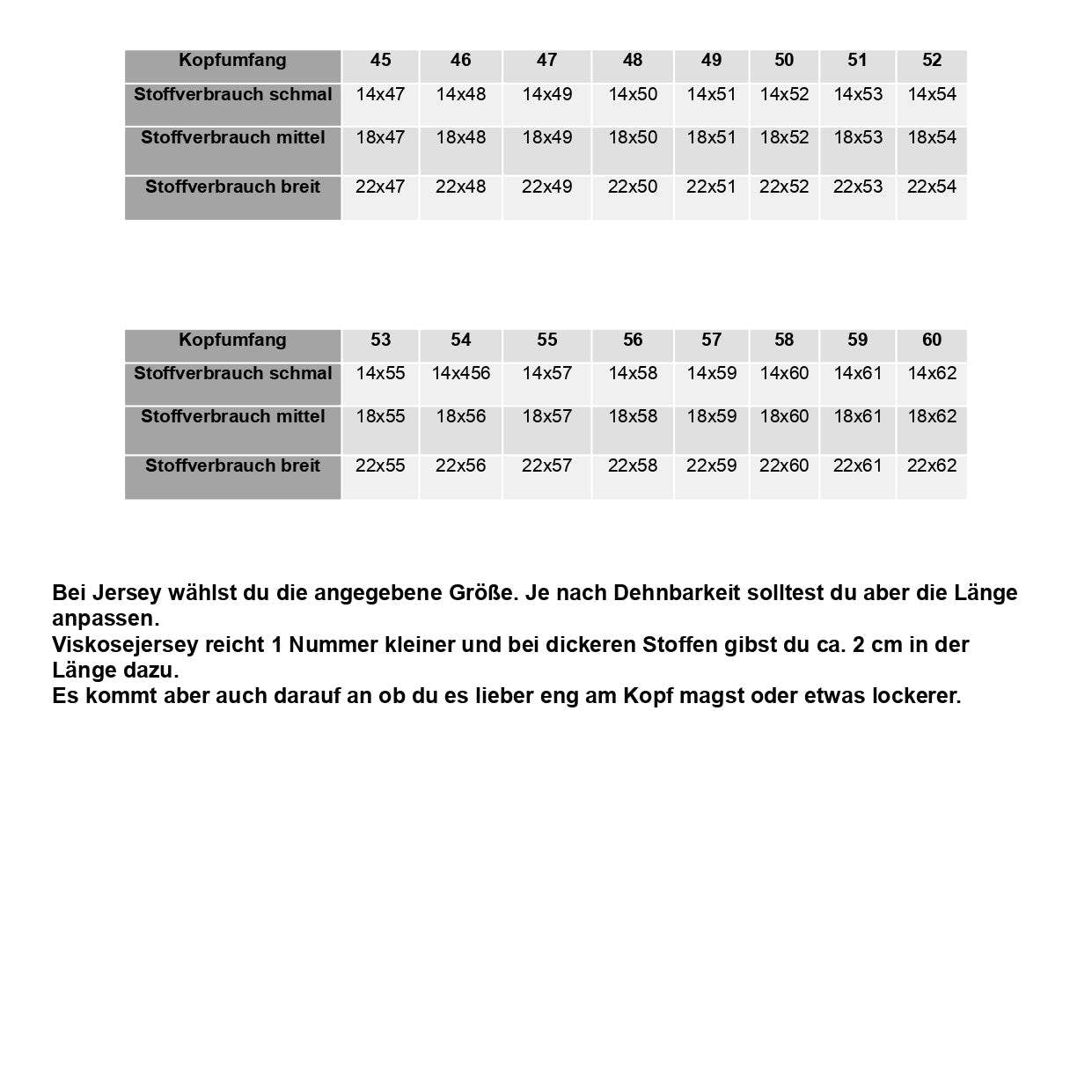 Schnittmuster Haarband DORMITZ KU 45-60 + Videoanleitung : - Sewando