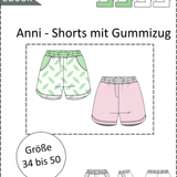 Schnittmuster Anni - Lässige Shorts mit Gummizug Gr. 34-50 - Sewando