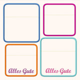 4x Stickdatei Minitäschchen "Alles Gute"