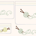 3x Stickdatei Projekttasche Stricken - Sewando