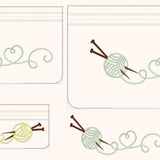 3x Stickdatei Projekttasche Stricken - Sewando