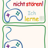 2x Stickdatei "Ich lerne" ITH Schild