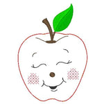 Stickdatei - 6 Äpfel mit Gesichtern (Doodle Applikation) - Sewando