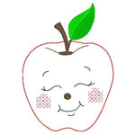 Stickdatei - 6 Äpfel mit Gesichtern (Doodle Applikation) - Sewando