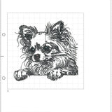 Stickdatei Applikation Chihuahua "Kim" - realistisch - FÜR HELLE & DUNKLE STOFFE