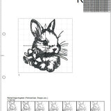 Stickdatei Applikation Osterhase Hase "Ilona"  - realistisch - FÜR HELLE & DUNKLE STOFFE